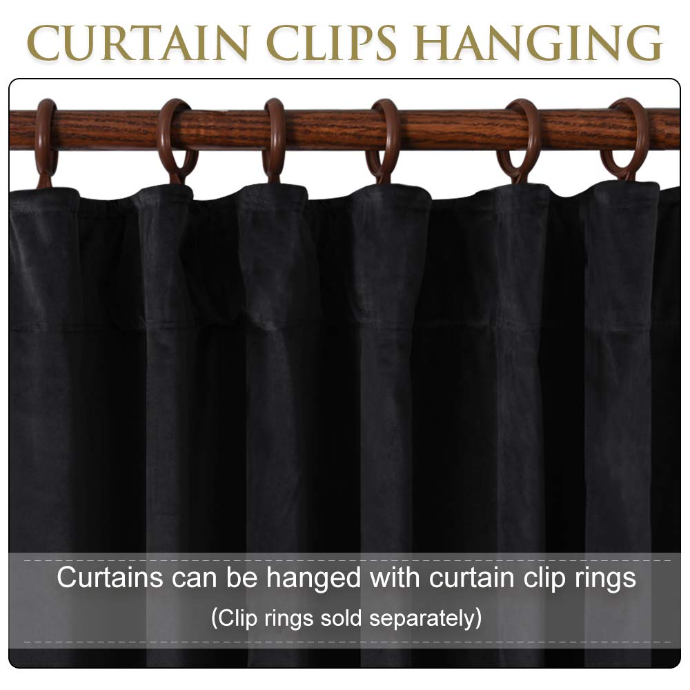 Black Velvet Curtains 1 Panel H653