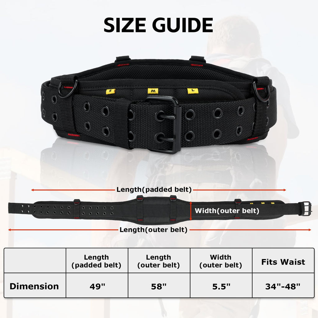 Tool Belt with Suspenders Heavy Duty Carpenter Apron G27046