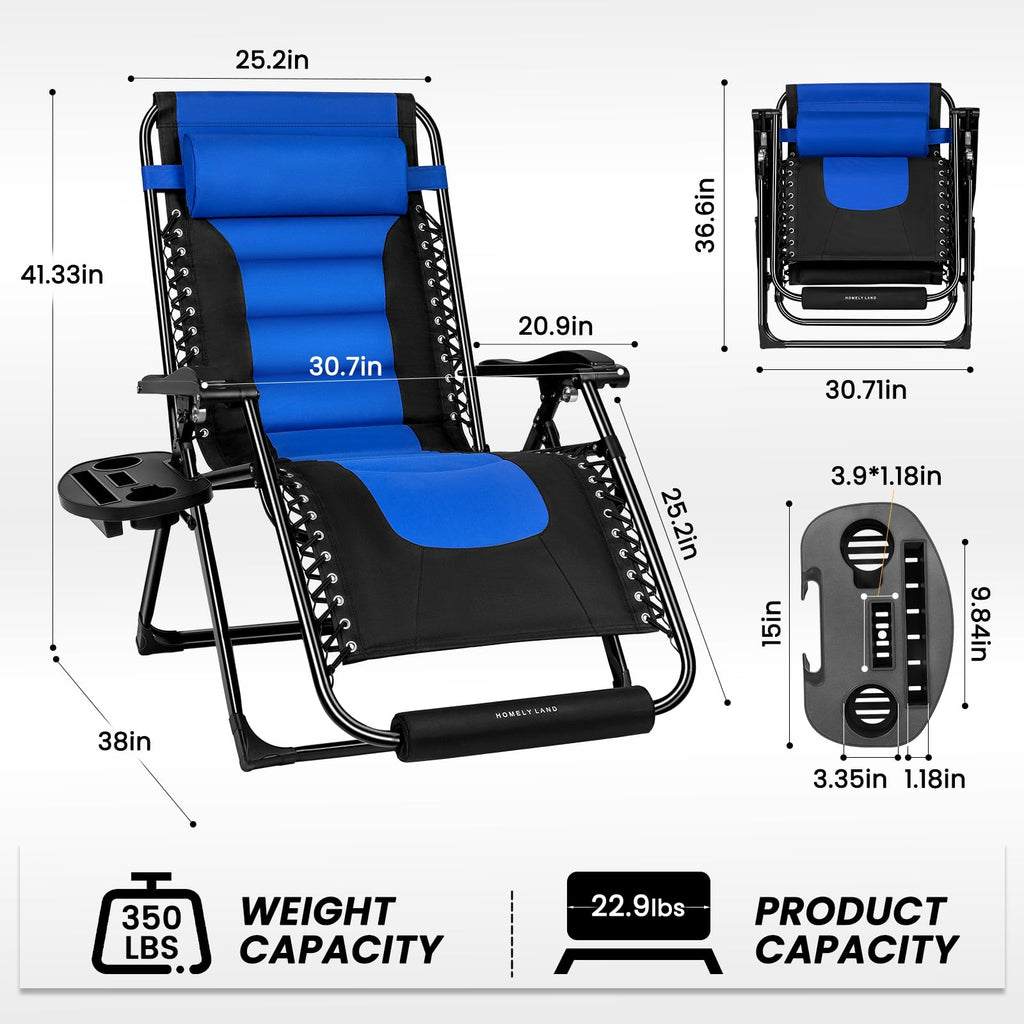 Oversized Padded Zero Gravity Lounge Chair D236620