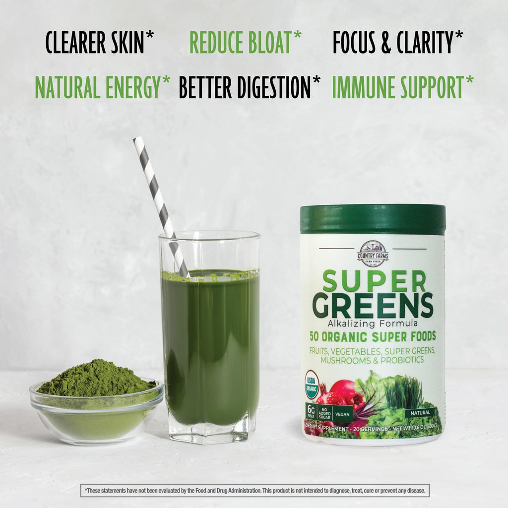 Organic Vegan Protein Powder Pea & Super Greens Powder T4659