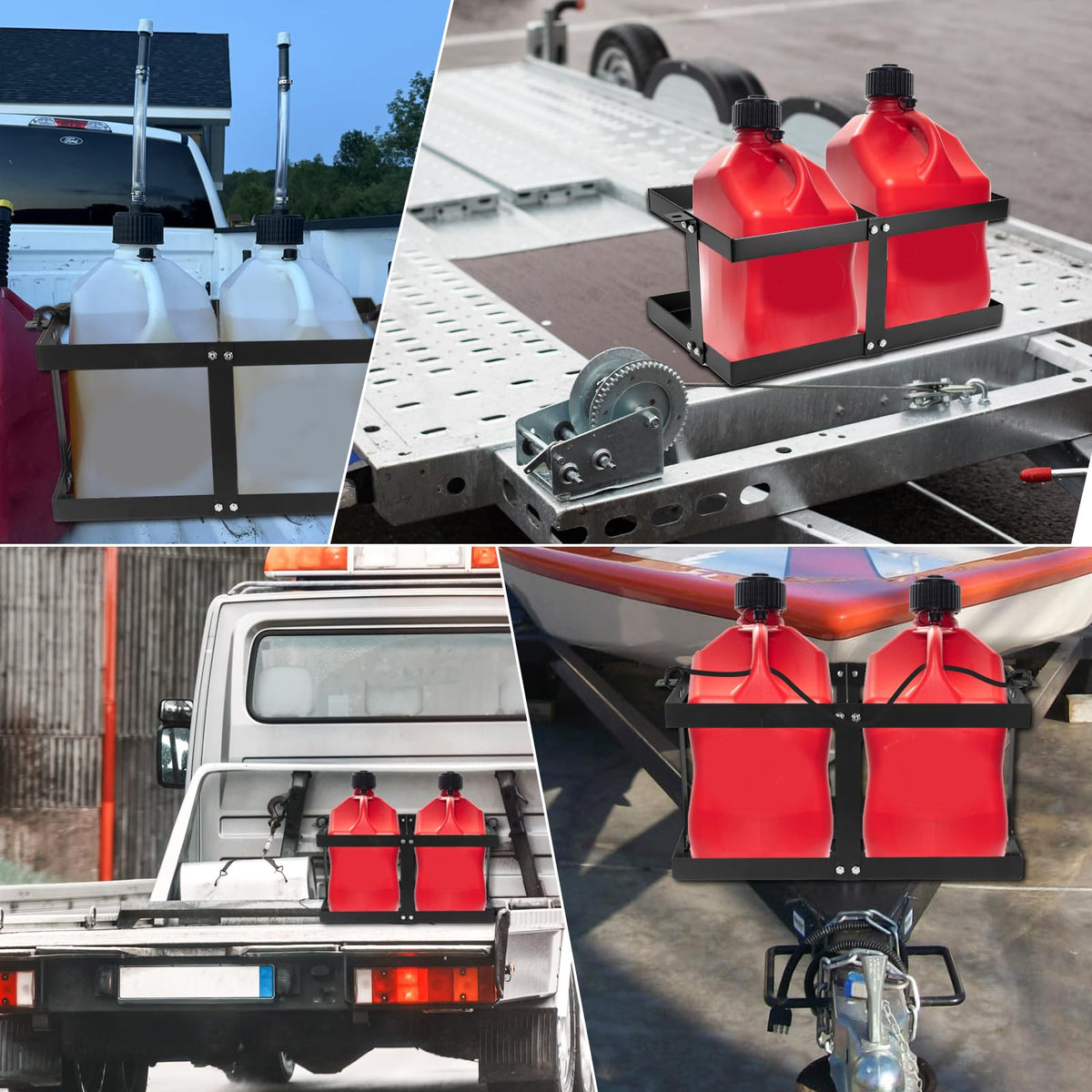 Gas Can Holder with Straps, Fits Two 5 Gallon Gas Can W752