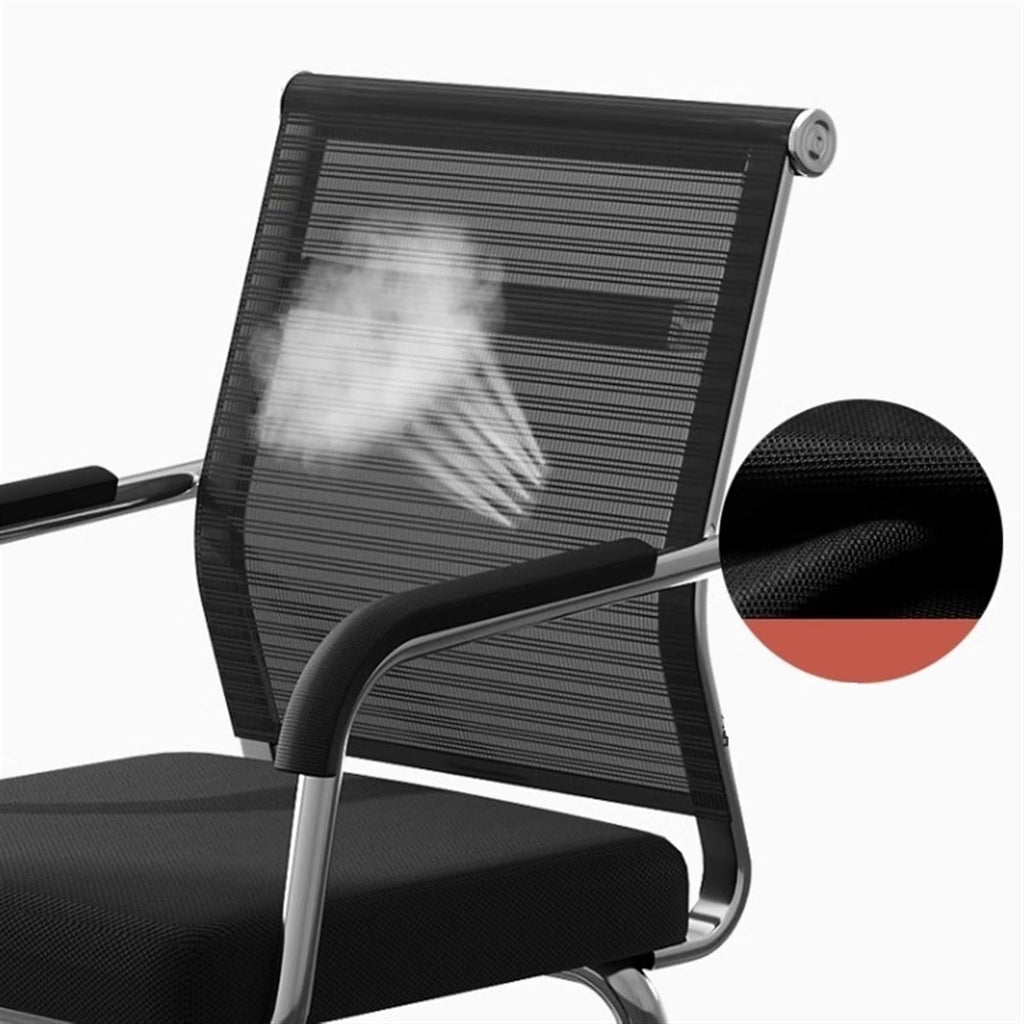 Breathable Mesh Office Chair with Armrests and Chrome Plated Metal Frame H5577