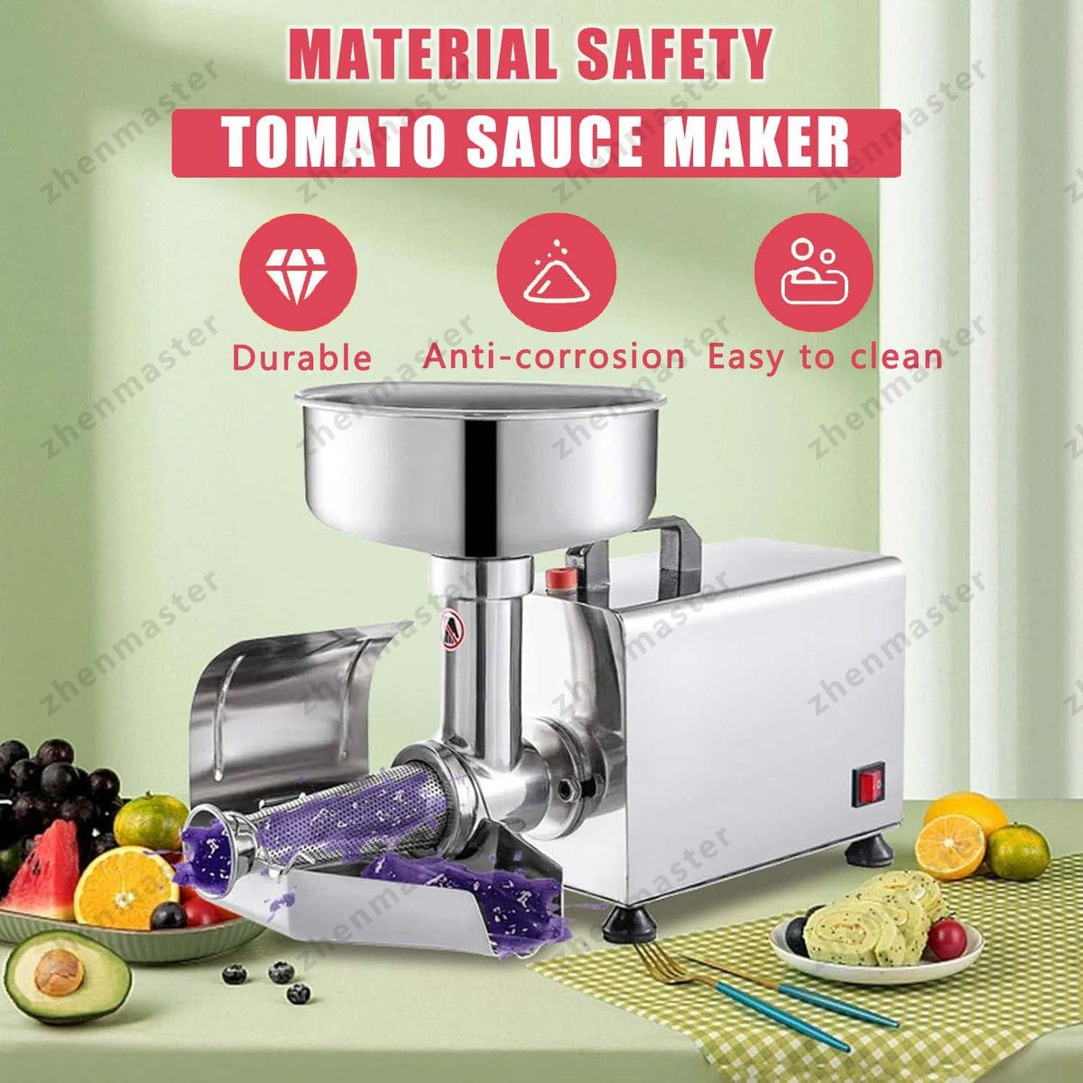 450W Electric Tomato Strainer Stainless Steel F4593