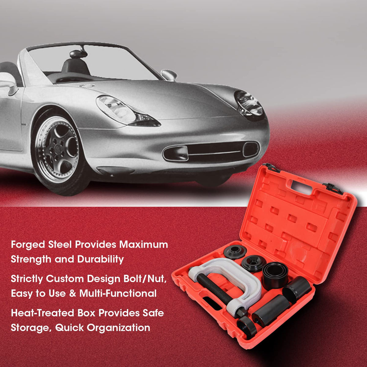 Ball Joint Press and U Joint Removal Kit, 10 PCS with Storage Case R70798