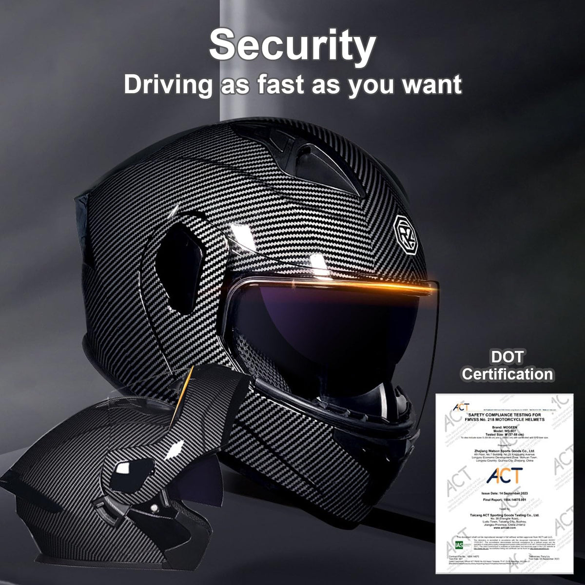 Modular Bluetooth Motorcycle Helmet DOT Approved Dual Visor Flip up I2438