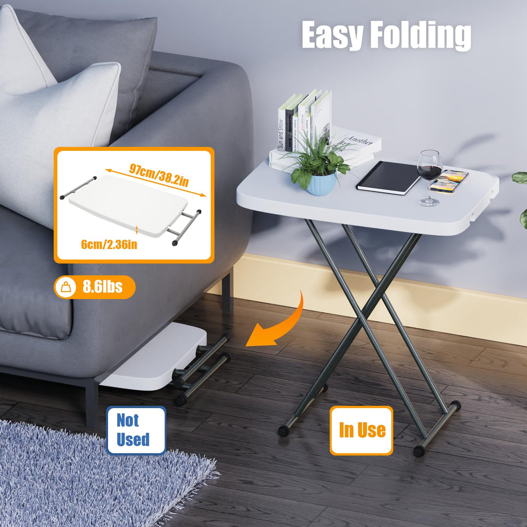 White 30" Folding Table W386