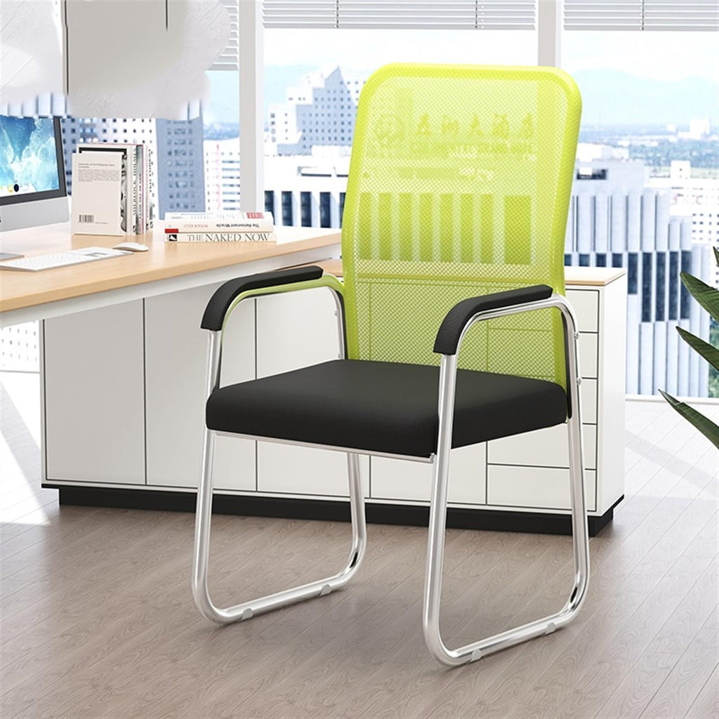 Breathable Mesh Office Chair with Armrests and Chrome Plated Metal Frame H5577