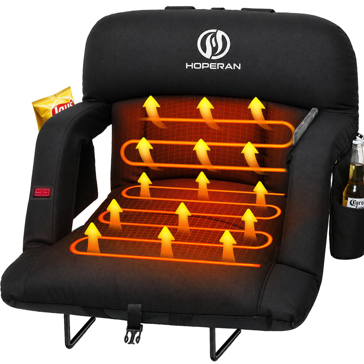 Black Heated Stadium Seats for Bleachers Q465