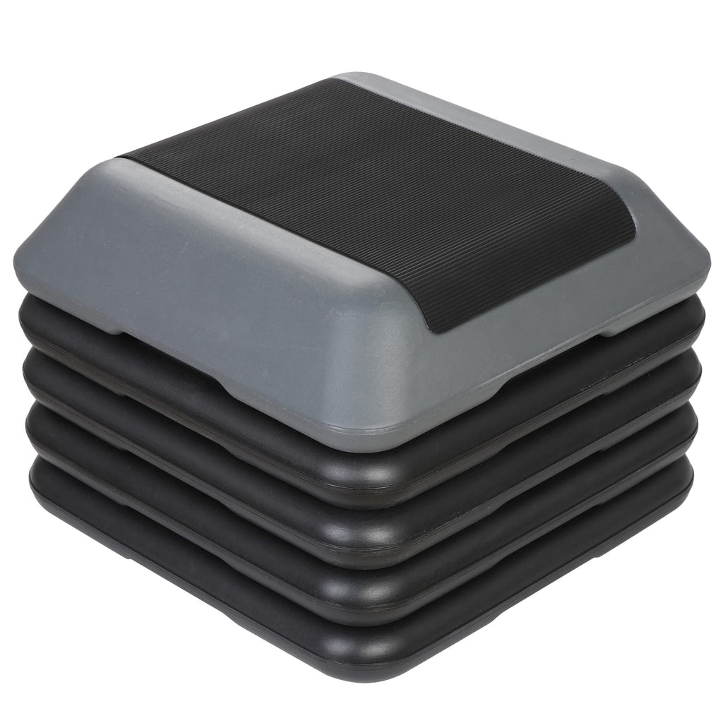 Height Adjustable Step Aerobic Platform with 4 Risers Z373
