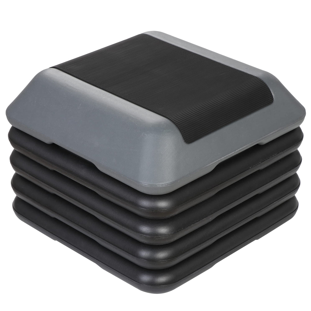 Height Adjustable Step Aerobic Platform with 4 Risers Z373