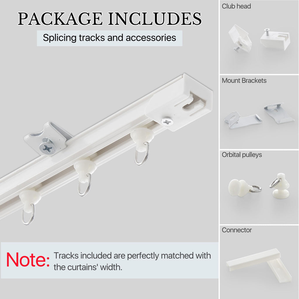Room Divider Curtain Set with Ceiling Track S432