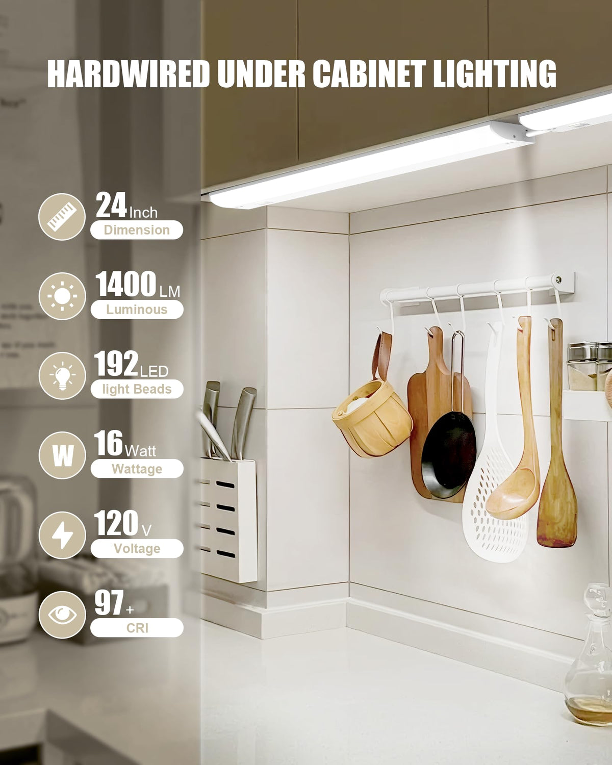 Under Cabinet Lighting with Power Cord F4239