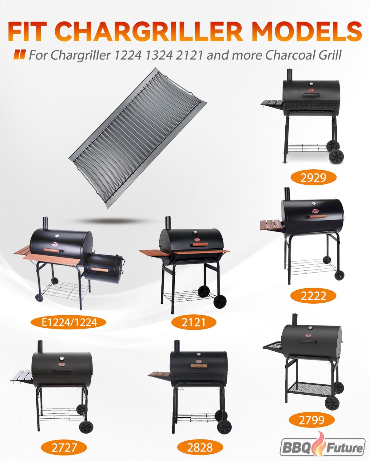 27 inch Porcelain-coated Steel Ash Pan with 2pcs Fire Grate Hanger O435