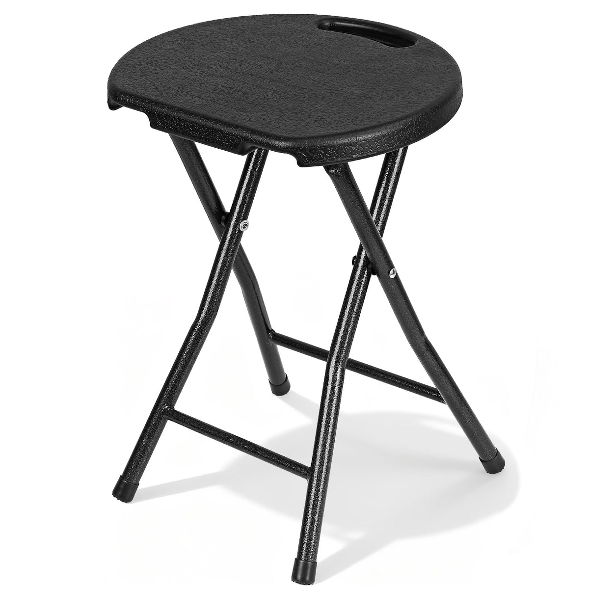 Black Folding Stool with Handle N1616