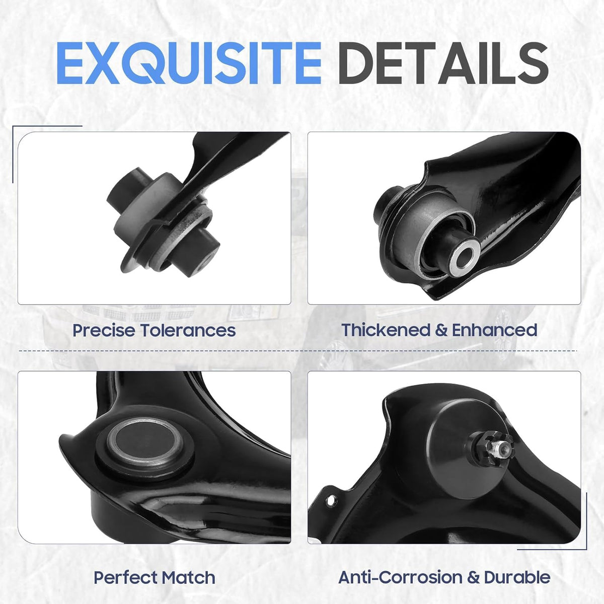 Front Upper and Lower Control Arms with Ball Joint, Outer Tie Rods Sway Bars Suspension Kit 12pc T389