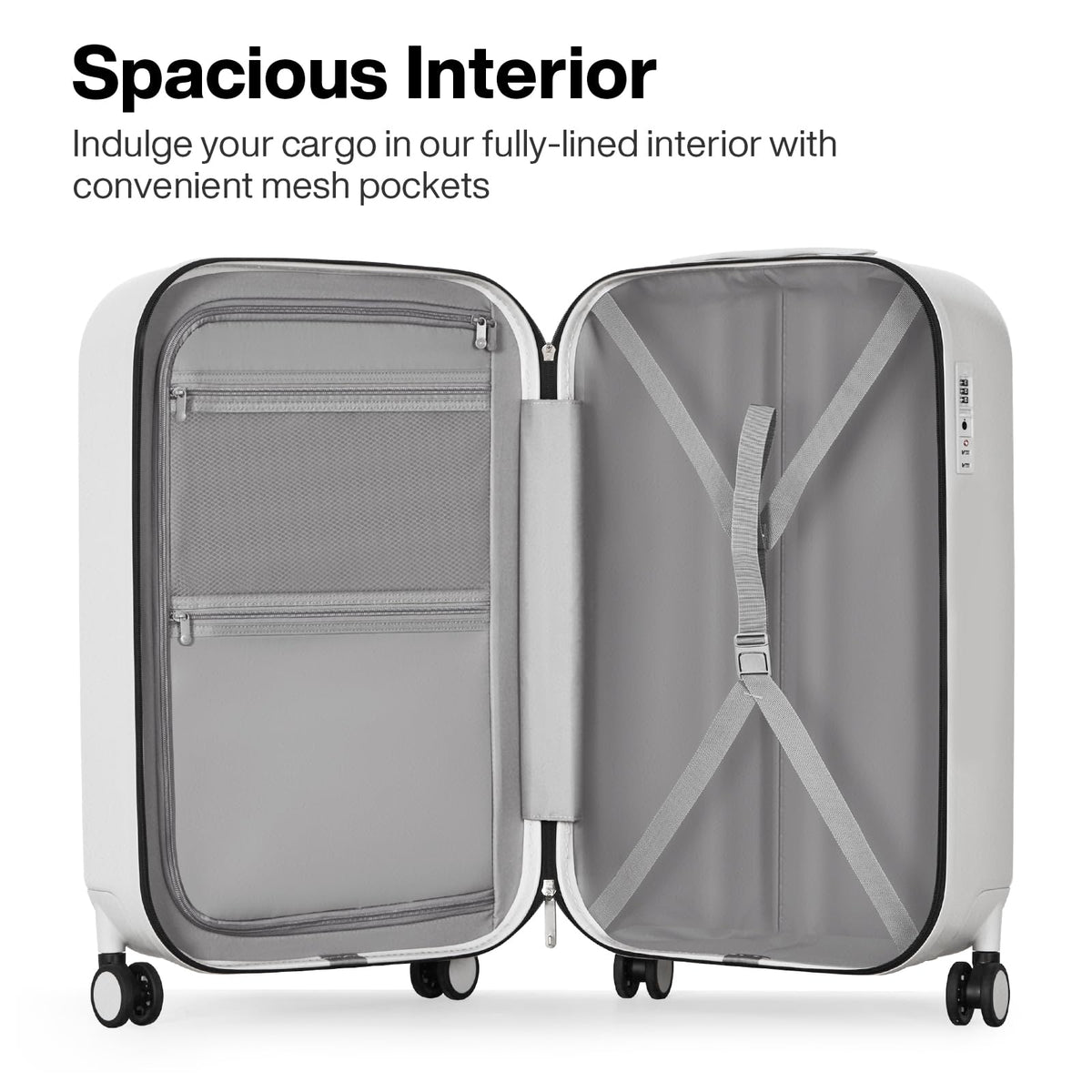 20 Inch Carry On Luggage PC Hardside Suitcases with Wheels & TSA E224