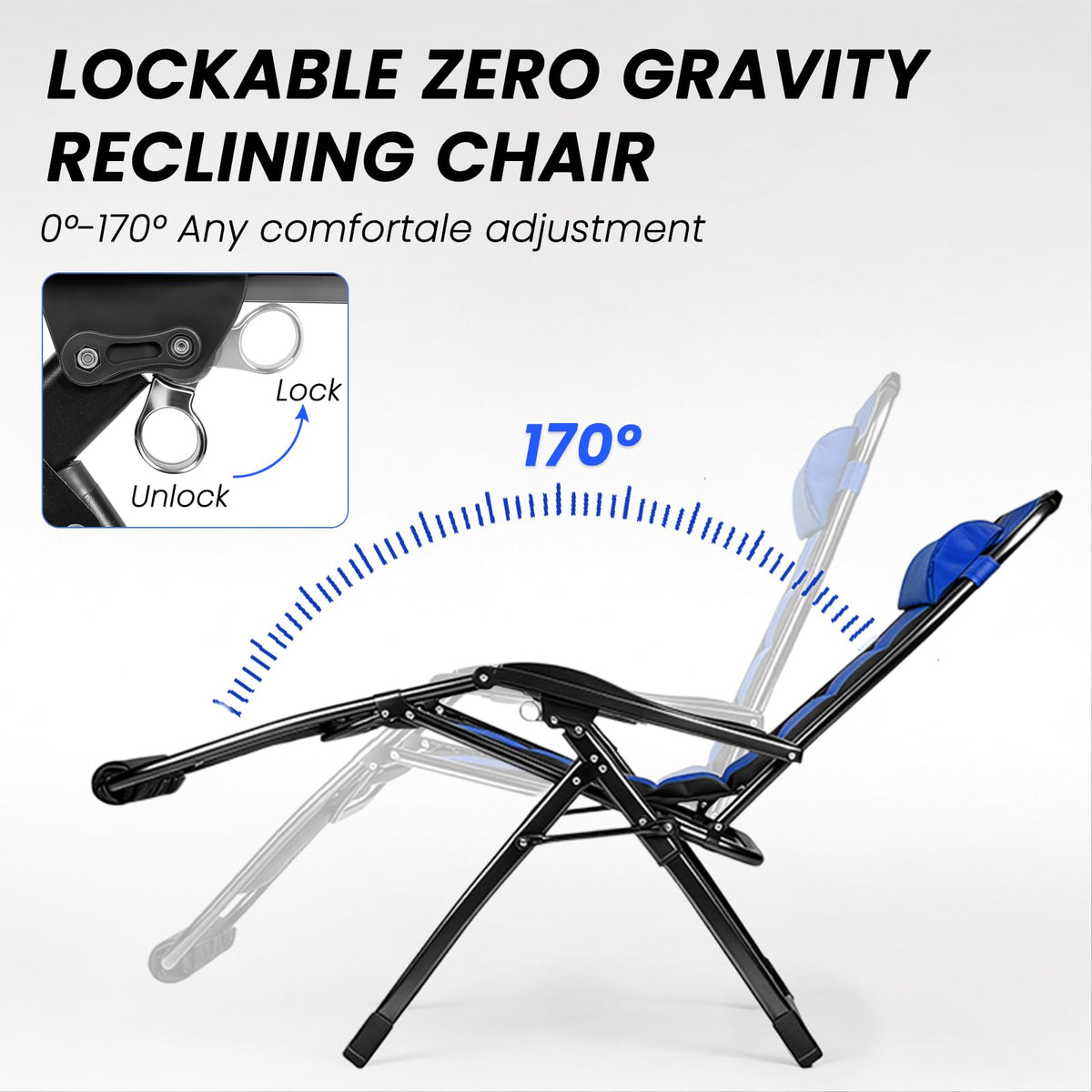 Oversized Padded Zero Gravity Lounge Chair D236620