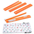 Orange Wooden Mahjong Racks with Pushers Set of 4 G185690