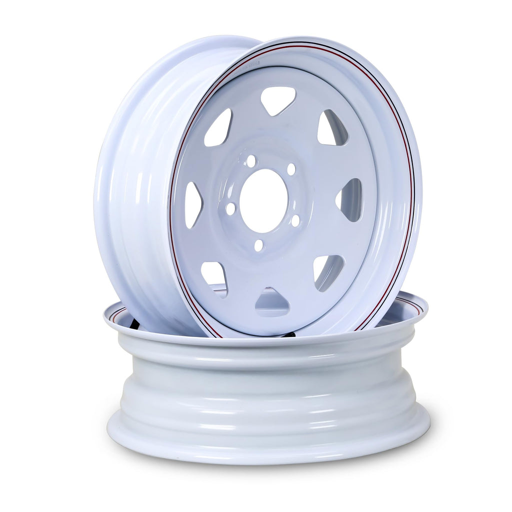 Trailer Tire Wheel ST205/75R15 8PR 5X4.5 White Spoke Pk2 C809340