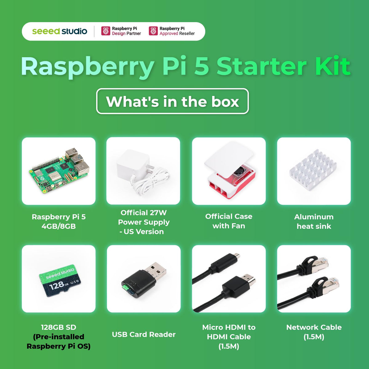 Raspberry Pi 5 Starter Kit 8GB RAM 128GB C11565