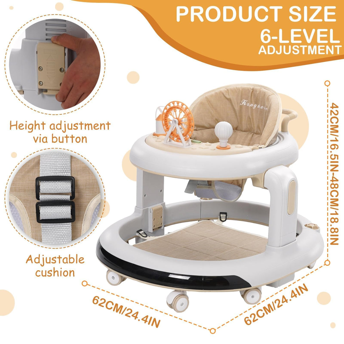 4 in 1 Foldable Baby Walker V5917