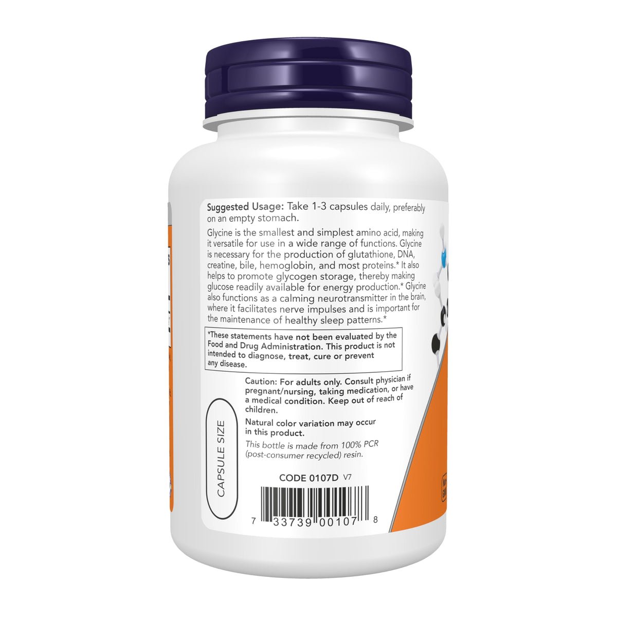 Glycine 1,000 mg 100 Veg Caps Y9666