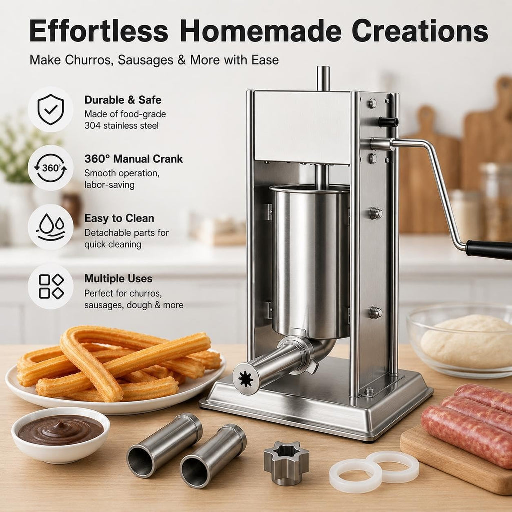 Stainless Steel Sausage Stuffer & Churro Press F313