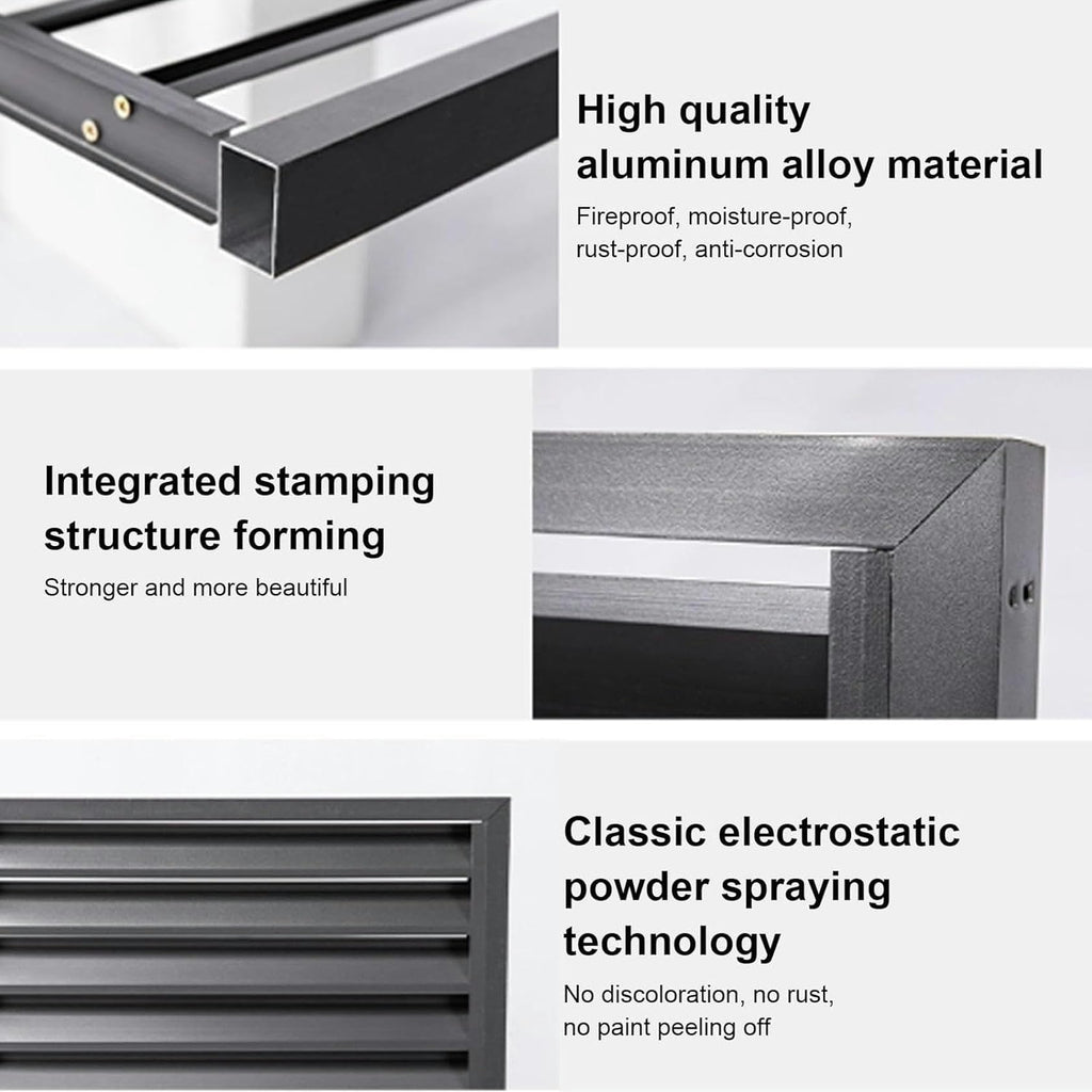 Aluminum Air Conditioner Fence Cover White 100*50*70cm X532119