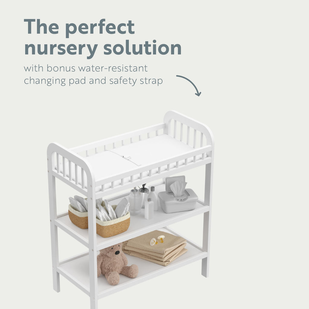 White Changing Table with Changing Pad B11938