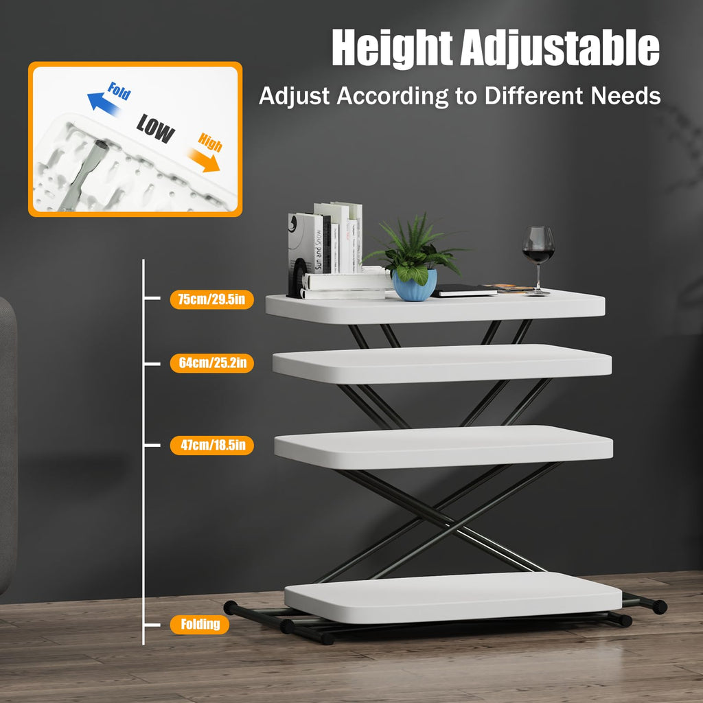 White 30" Folding Table W386