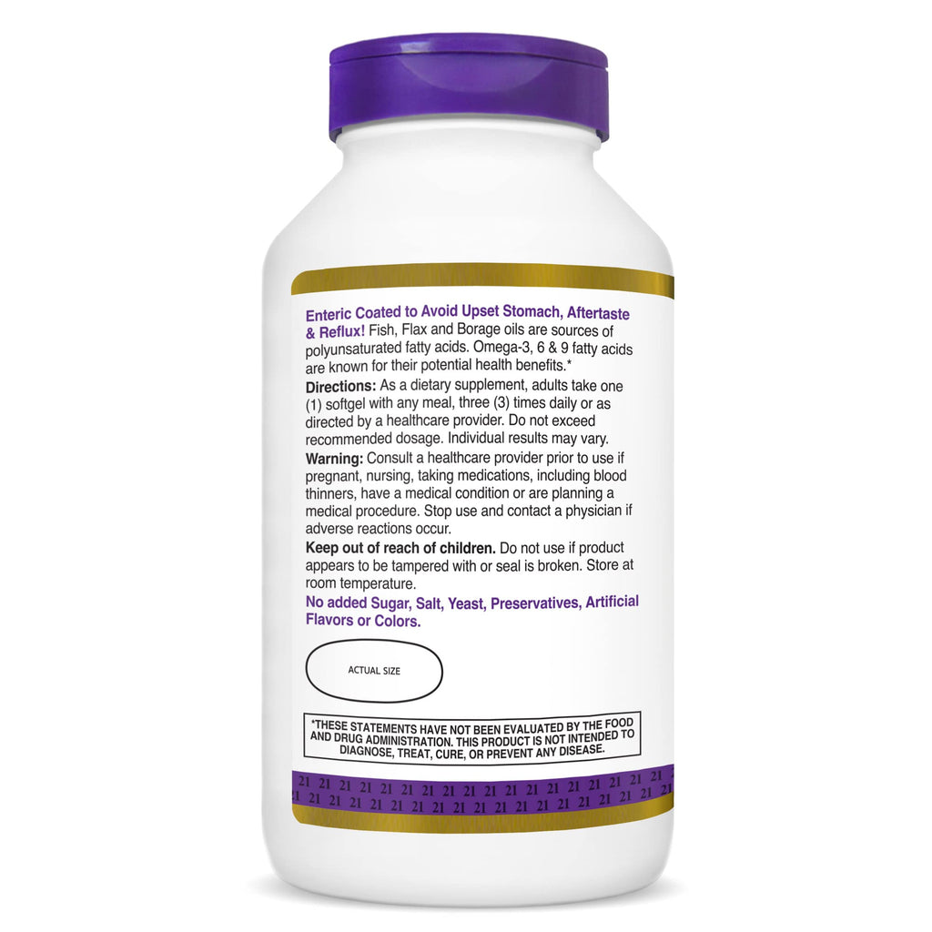 Omega 3-6-9 Softgels, 180 Count P65288