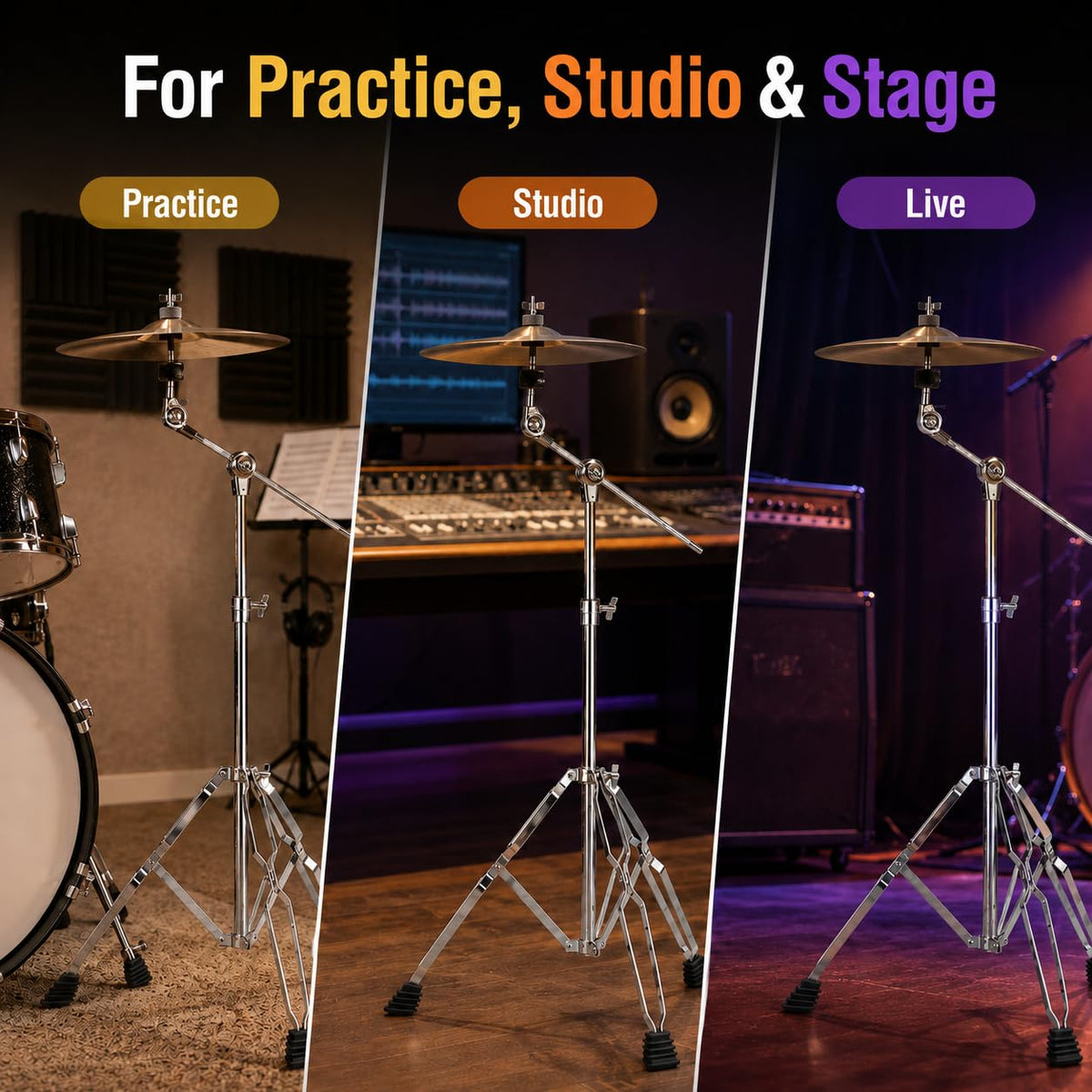 Adjustable Boom Cymbal Stand Y135