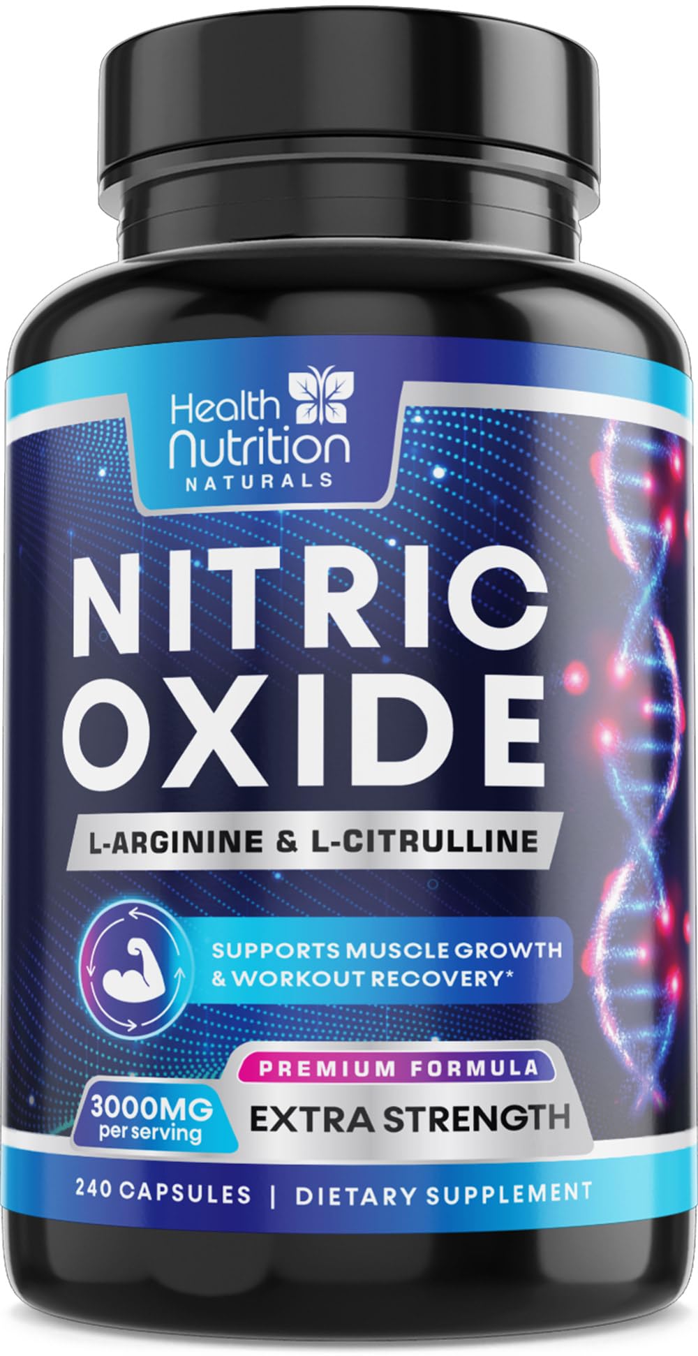 3000mg L-Arginine & L-Citrulline Nitric Oxide Supplement 240 Capsules Y342
