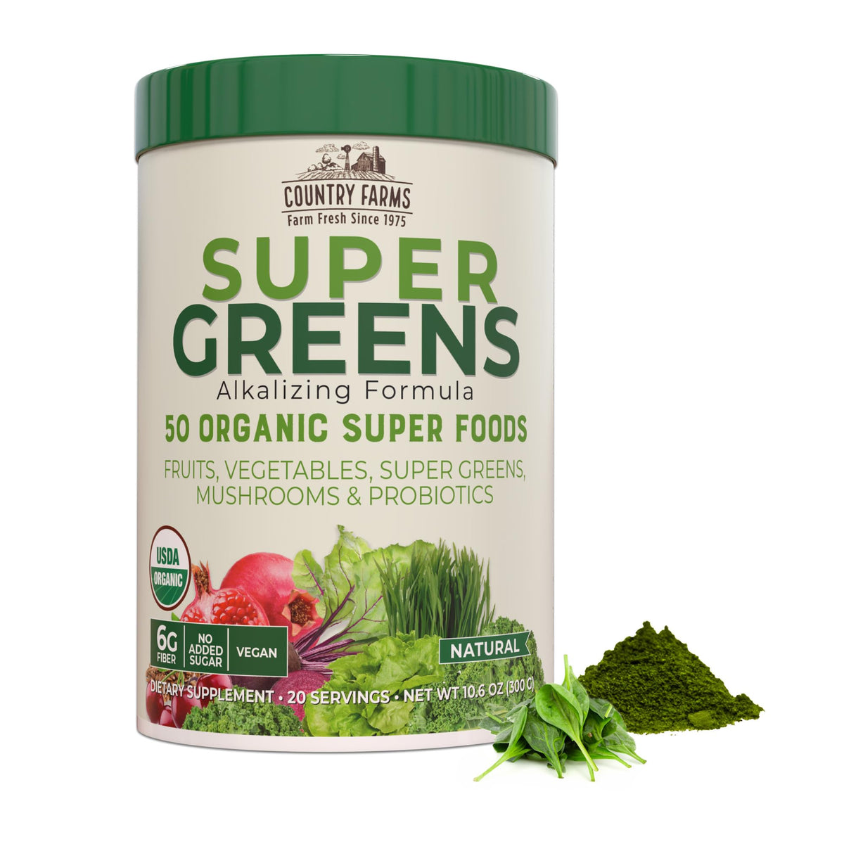 Organic Vegan Protein Powder Pea & Super Greens Powder T4659
