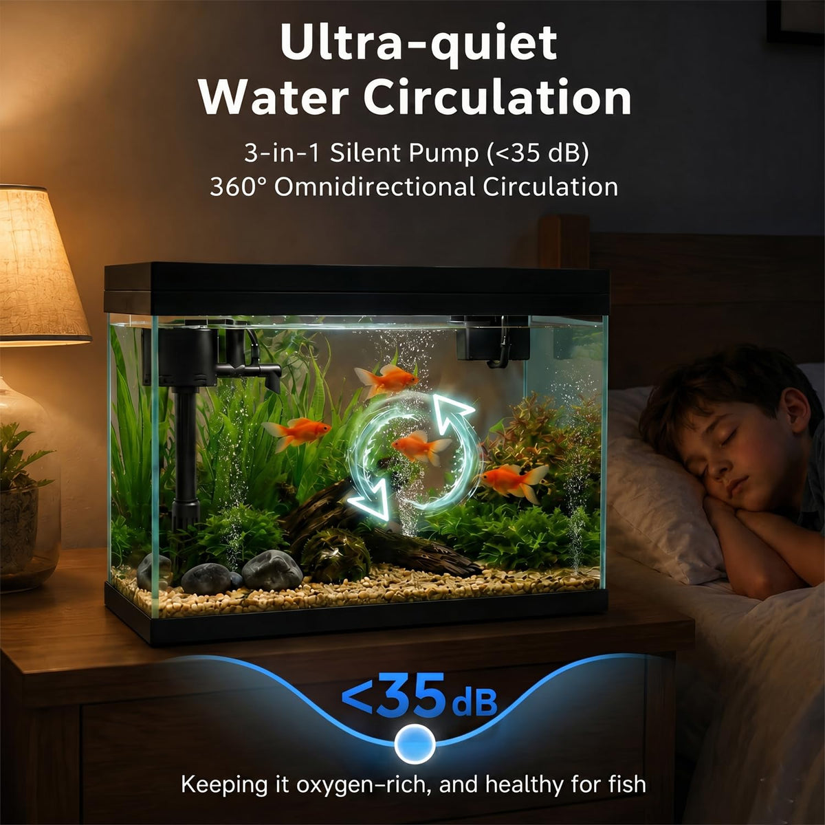 2.4 Gallon Desktop Betta Fish Tank Starter Kit F801936