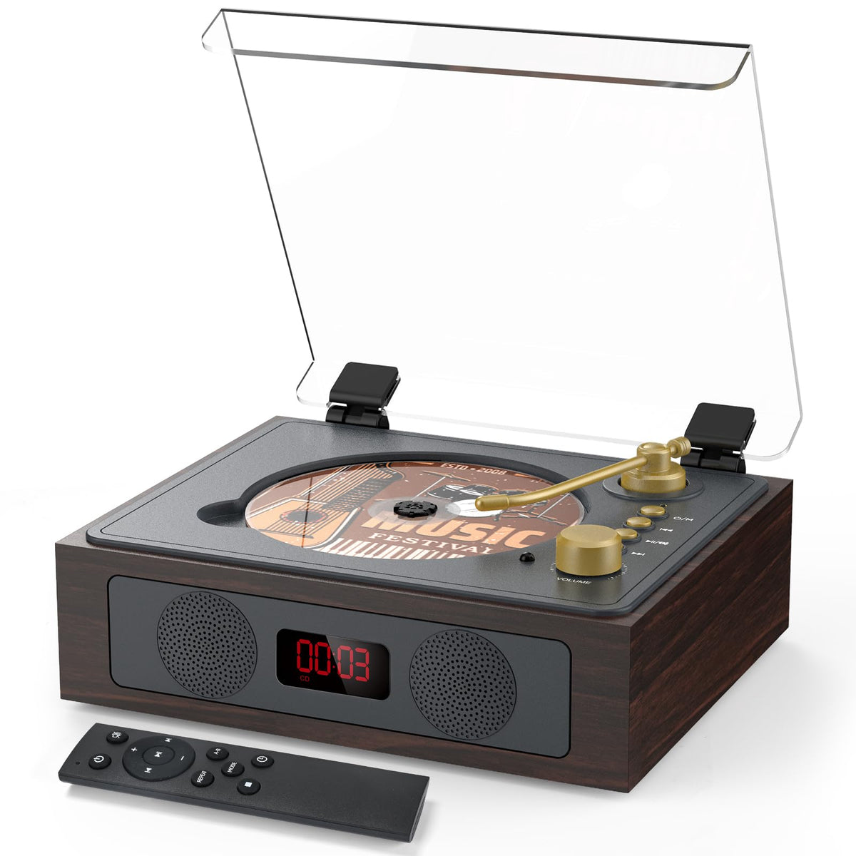 Portable CD Player with Built-in Speakers Bluetooth Q588