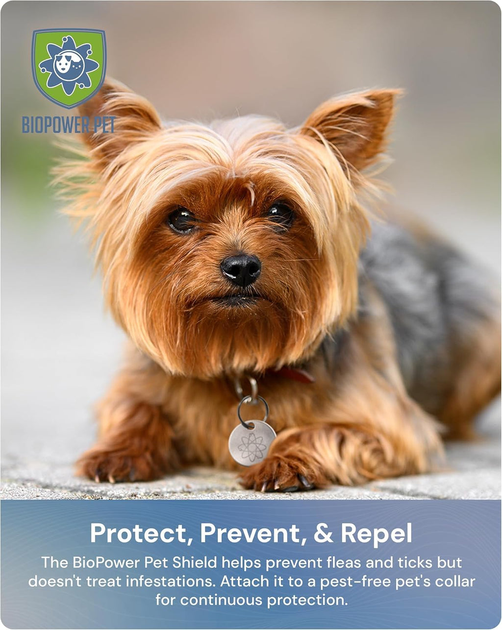 Natural Flea & Tick Repellent Collar Tag for Dogs & Cats Stainless Steel 2 Pack J7186