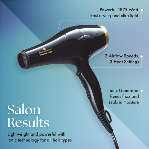 1875W Ceramic Ion Hair Dryer with 2 Nozzles D3721