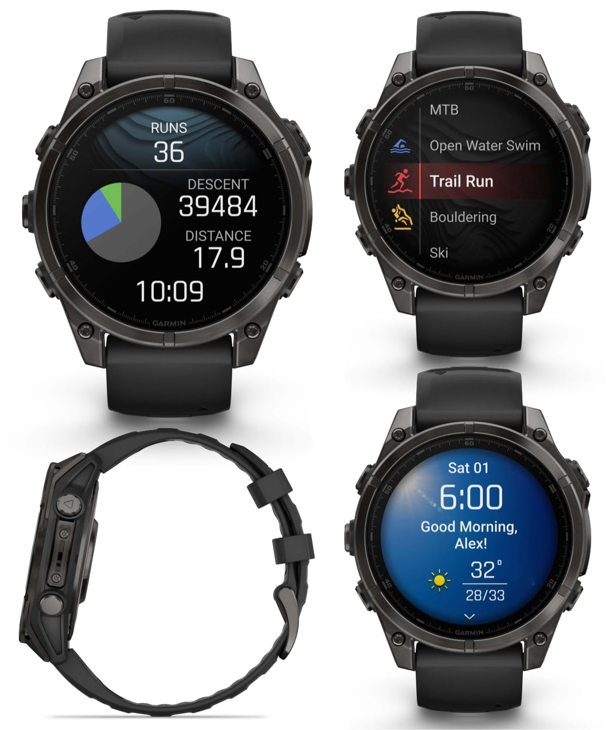 47 mm AMOLED Sapphire Multisport GPS Smartwatch C362