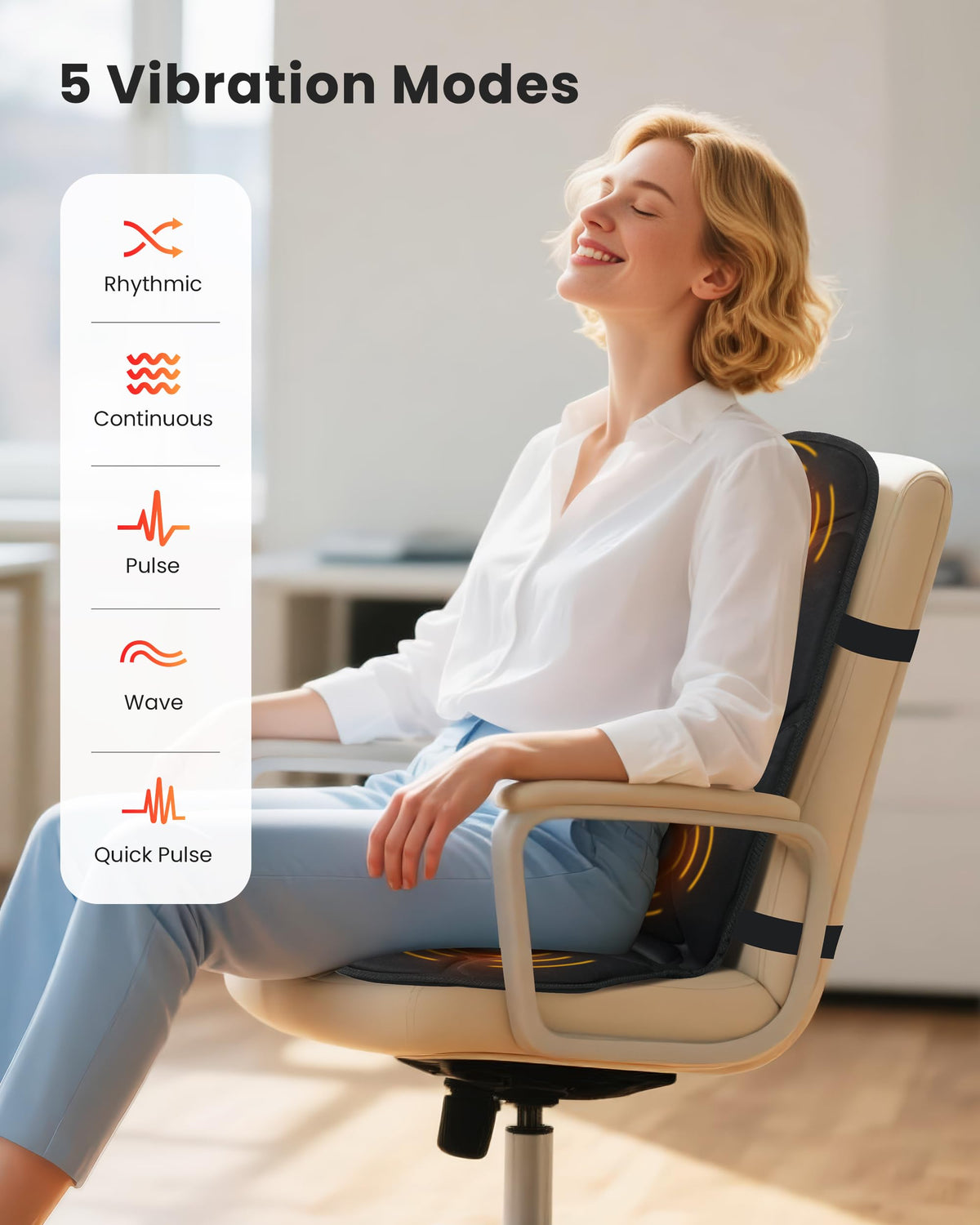 Vibration Back Massager with Heat D751