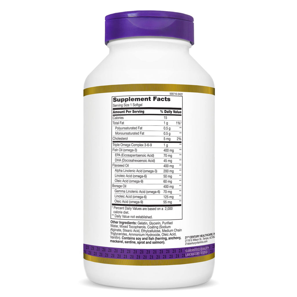 Omega 3-6-9 Softgels, 180 Count P65288
