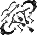 Front Upper and Lower Control Arms with Ball Joint, Outer Tie Rods Sway Bars Suspension Kit 12pc T389