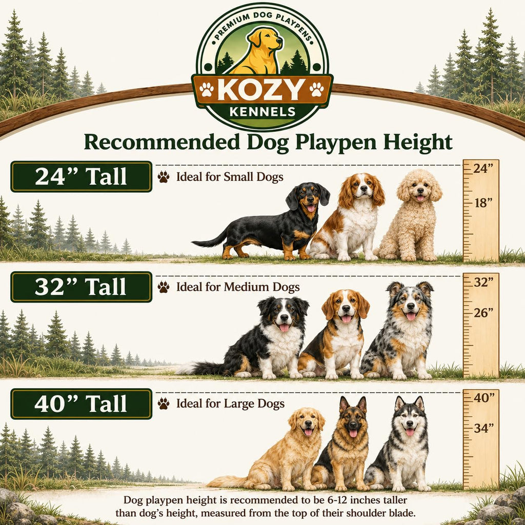 32 inch 16 Panels Heavy Duty Metal Dog Playpen with Gate A44421