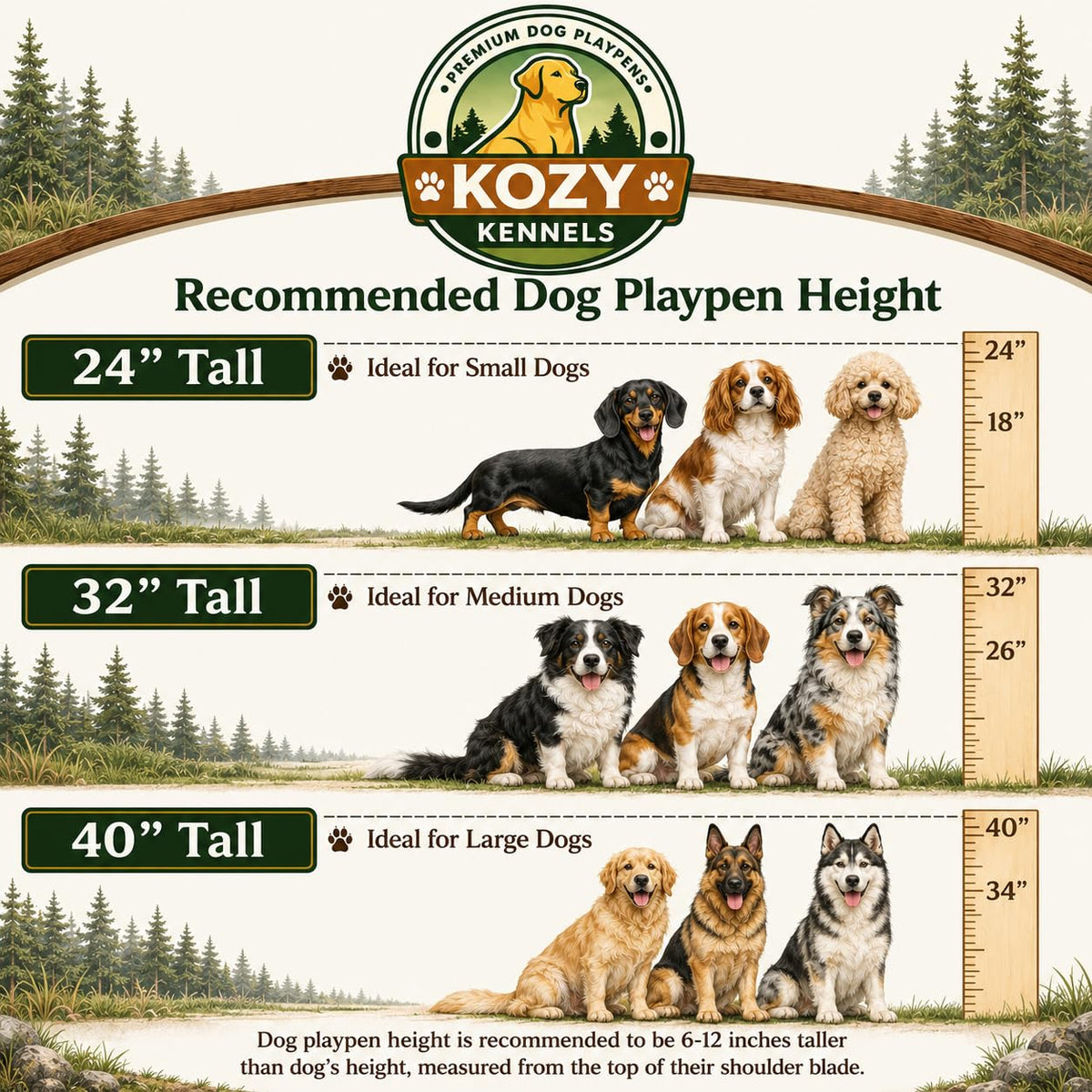 32 inch 16 Panels Heavy Duty Metal Dog Playpen with Gate A44421