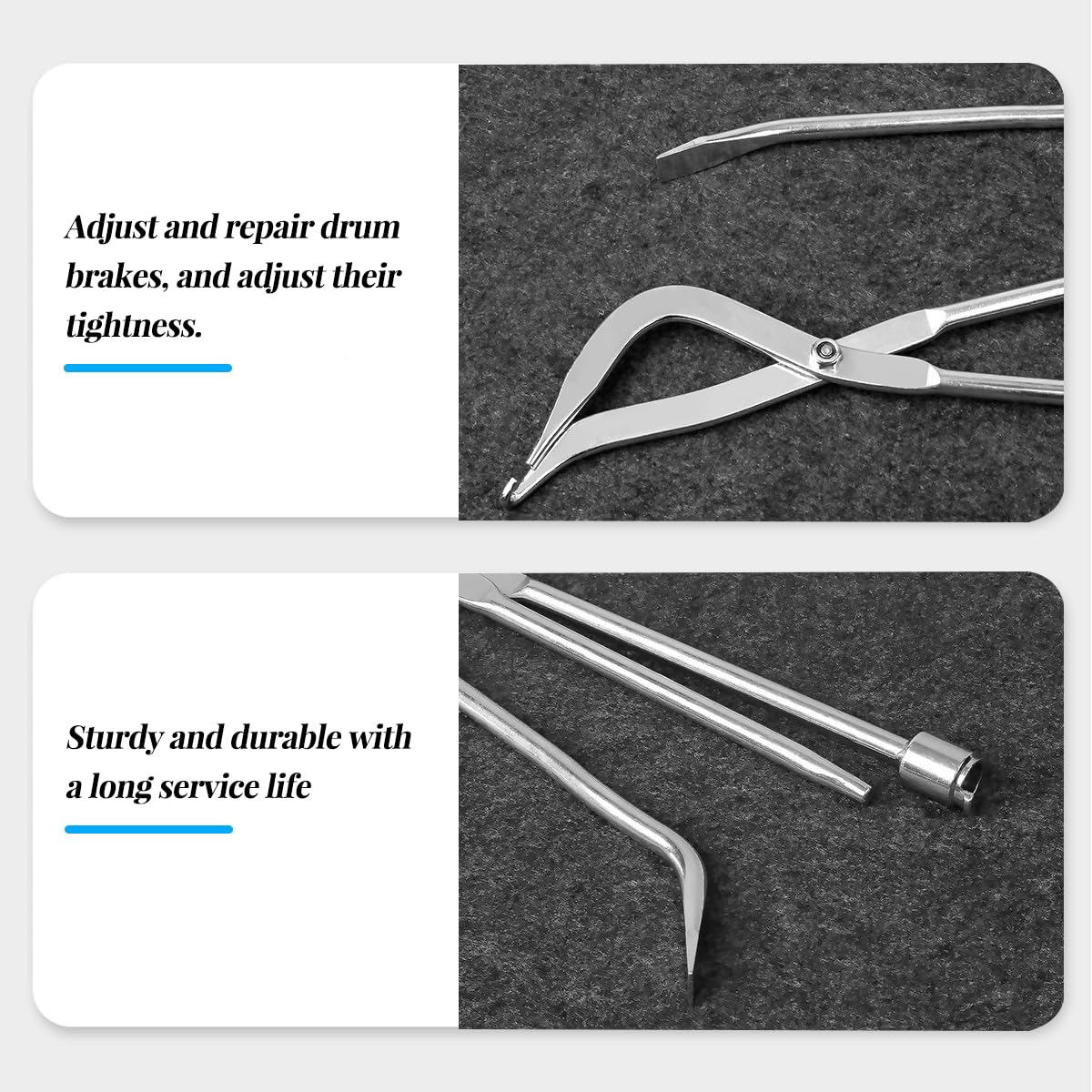 3PCS Steel Drum Brake Tool Kit T49158