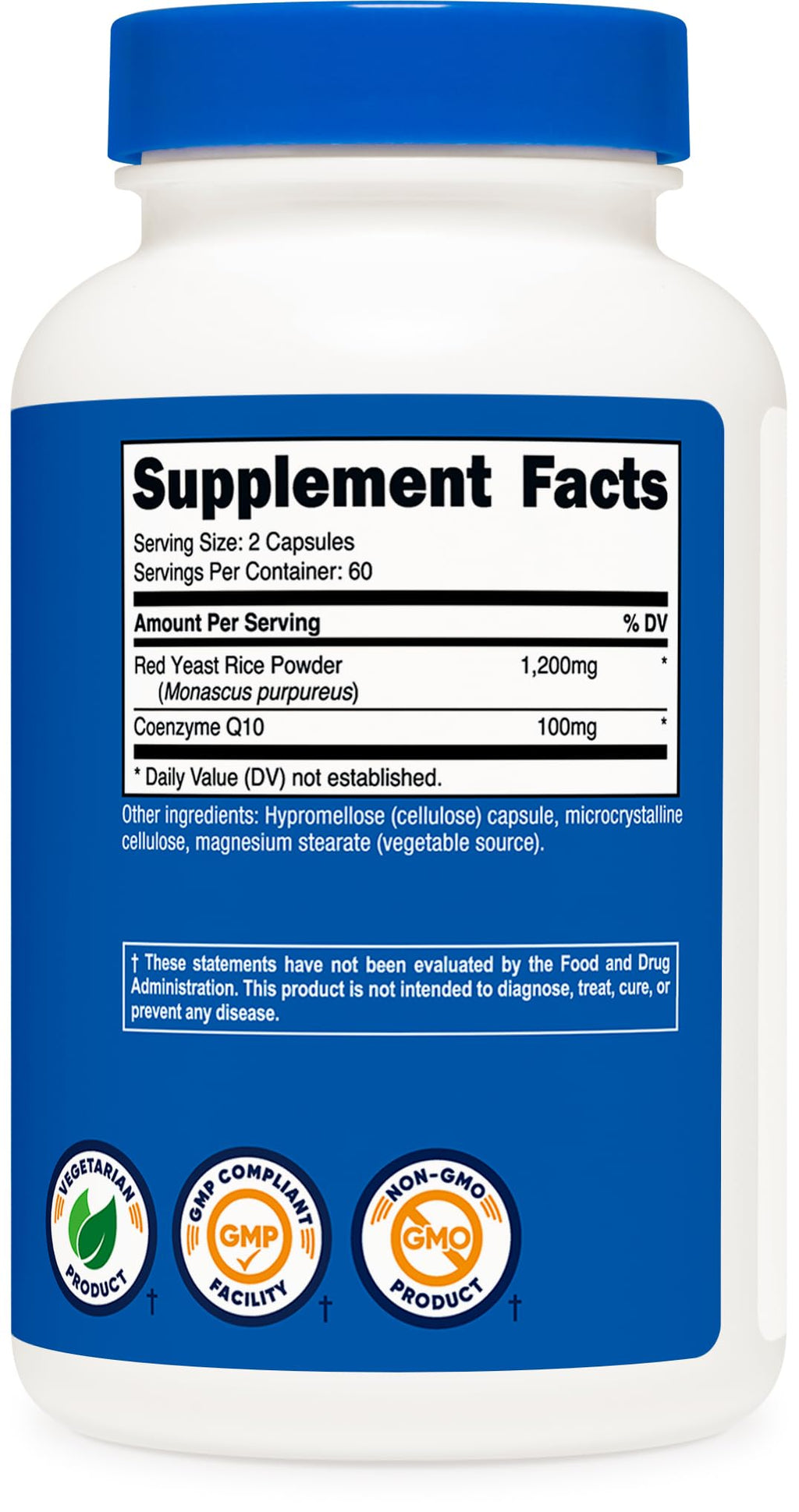 Red Yeast Rice with CoQ10 1300mg 120 Capsules M143