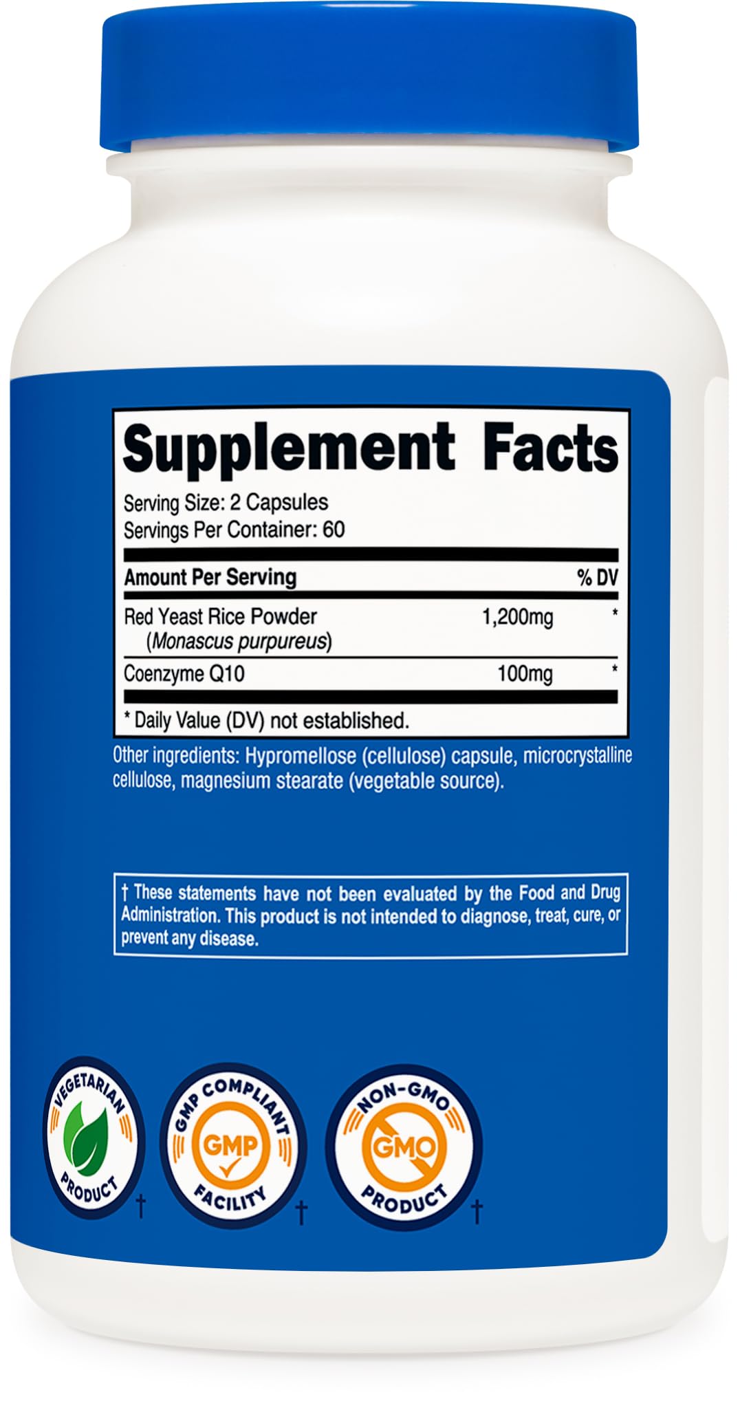 Red Yeast Rice with CoQ10 1300mg 120 Capsules M143