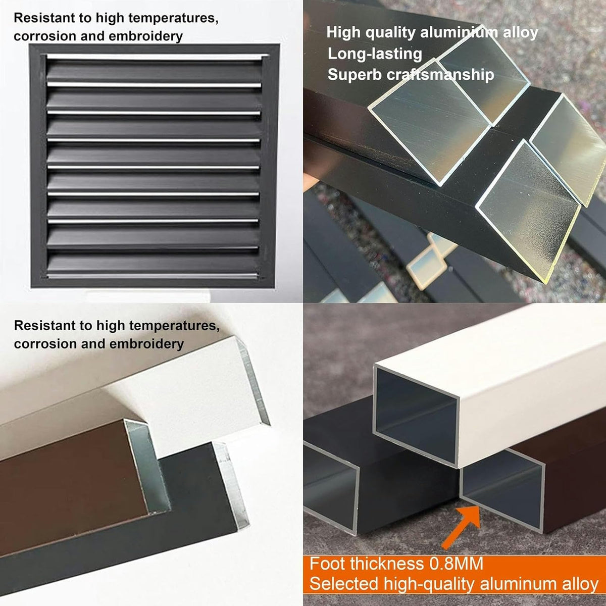Aluminum Air Conditioner Fence Cover White 100*50*70cm X532119