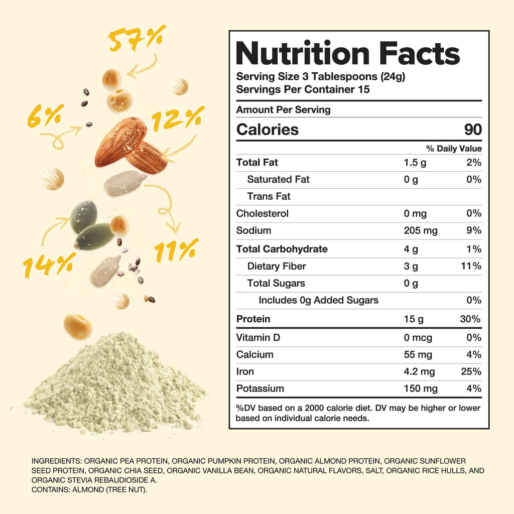 Vegan Vanilla Plant-Based Protein Powder 15 Servings I84547