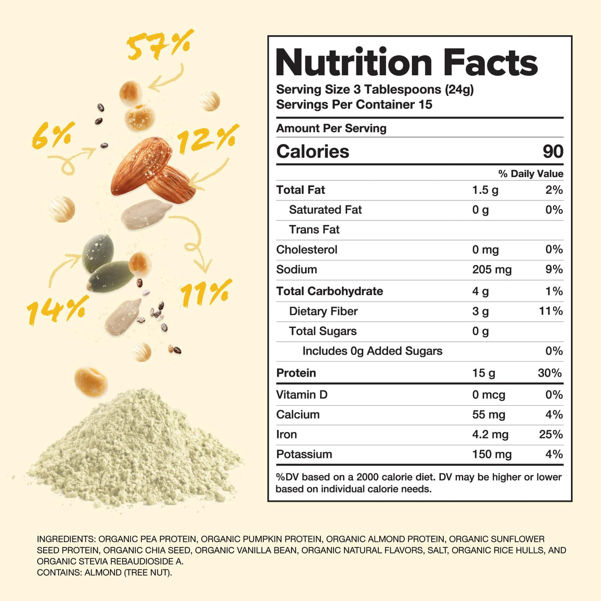 Vegan Vanilla Plant-Based Protein Powder 15 Servings I84547